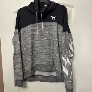 PINK SZ M Grey turtle neck pull over